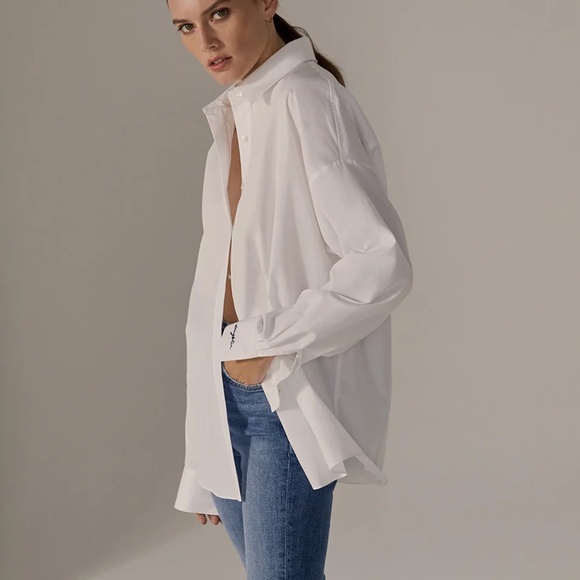 NEW Favorite Daughter The EX Boyfriend Shirt - White - size M - Picture 4 of 7